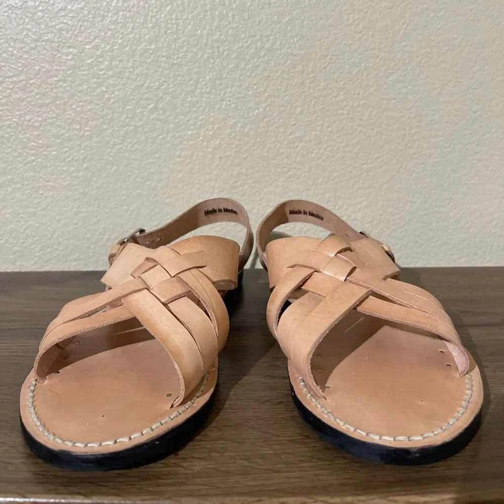 Alex Crane Men's Tan Leather Sandals